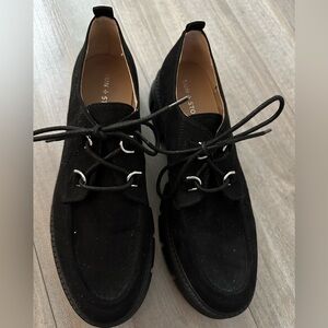 Woman’s Sun & Stone Linnaa Lace-Up Faux Suede Loafers - Size 11M